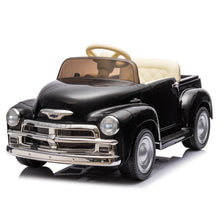 Load image into Gallery viewer, iRerts Black 12V Chevrolet 3100 Powered Ride on Cars with Remote Control, Electric Car for Kids with Bluetooth, Music, USB Port, LED Light, 4 Wheels Kids Ride on Toys for Toddlers Boys Girls 3-6 Ages
