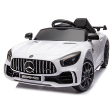 Load image into Gallery viewer, iRerts 12 Volt Ride on Toys for Toddlers, Licensed Mercedes Benz Ride On Car with Remote Control, Battery Powered Kids Electric Car with Music, USB/AUX/SD Ports, LED Lights, 4 Wheel Suspension, White
