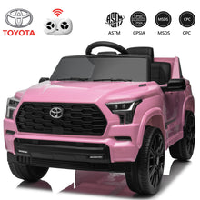 Load image into Gallery viewer, 12V Toyota Ride on Car for Boys and Girls Electric Vehicle with 2.4G Remote Control Powered Ride on Toy for 3-5 Years Old, Three Speed, Bluetooth, Ride on Truck
