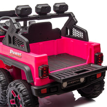 Load image into Gallery viewer, iRerts 24V Ride on PickUp Truck with Remote Control, 4WD Battery Powered Ride on Car with Bluetooth Music, USB/AUX Port, Rear Storage Box, LED Lights, Ride on Toys for Kids Boys Girls Gift, Pink
