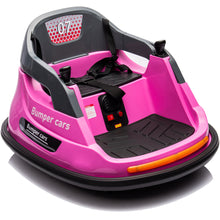 Load image into Gallery viewer, iRerts 12V Bumper Car for Kids Toddlers, Battery Powered Bumper Car Ride On Toys with Remote Control, Bluetooth, Music, Flashing Lights, Toddler Ride on Cars for 1.5-5 Year Old Boys Girls, Pink
