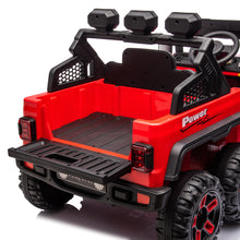 Load image into Gallery viewer, iRerts 24V Ride on PickUp Truck with Remote Control, 4WD Battery Powered Ride on Car with Bluetooth Music, USB/AUX Port, Rear Storage Box, LED Lights, Ride on Toys for Kids Boys Girls Gift, Red
