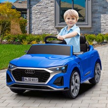 Load image into Gallery viewer, Ride on Toy Car Kids for Boys Girls, Licensed Audi SQ8 12V Ride on Cars with Remote Control, Battery Powered Electric Vehicle Car for Kids with Music, LED Lights, 3 Speed, 4 Wheeler, Blue
