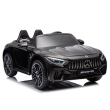 Load image into Gallery viewer, iRerts Black 24V Mercedes Benz SL63 Powered Ride On Cars with Remote Control, 4 Wheels Electric Car for Kids with Bluetooth, Music, USB, LED Light, Ride on Toys for Kids 3-8 Ages Boys Girls Gifts
