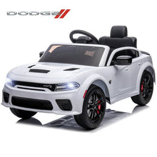 Load image into Gallery viewer, Dodge Charger Electric Ride on Car Toys for Boys, 12V Battery Powered Ride On Toys with Parent Remote Control, Electric Car for Kids 3-5 w/Music Player/LED Headlights/Safety Belt, Black
