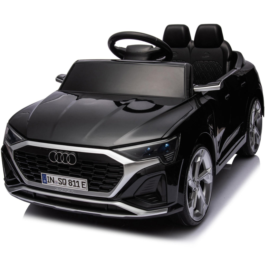 iRerts Kids Electric Cars for Toddlers, Licensed Audi SQ8 12V Ride on Cars with Remote Control, Battery Powered Ride on Toys with Music, LED Lights, 4 Wheel Suspension, Gifts for Kids Aged 3-6, Black