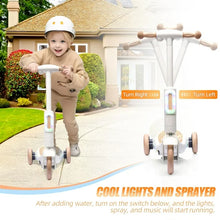 Load image into Gallery viewer, Electric Scooter Scooter for Kids, 3 Wheel Scooter for 3-6 Years Old Boys Girls, 6V Kid Scooter with Music, One Click Start, Steam Sprayer, 3 Colorful Front/Deck Light, Blue
