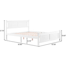 Load image into Gallery viewer, Queen Bed Frame with Headboard, White Queen Size Platform Bed Frame w/ Slats, Modern Queen Size Bed Frame for Kids Adults, Wood Platform Queen Bed Frame for Bedroom, No Box Spring Needed, R4983
