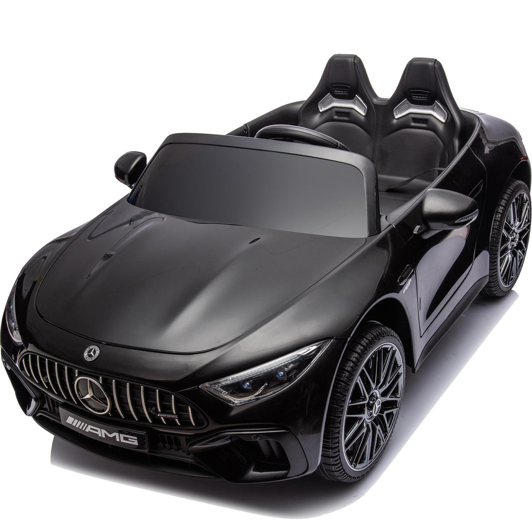 iRerts Black 24V Mercedes Benz SL63 Powered Ride On Cars with Remote Control, 4 Wheels Electric Car for Kids with Bluetooth, Music, USB, LED Light, Ride on Toys for Kids 3-8 Ages Boys Girls Gifts