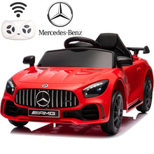 Load image into Gallery viewer, iRerts Red 12V Mercedes Benz Licensed Powered Ride on Cars with Remote Control, Lights, AUX/USB, Music, 4 Wheels Ride on Toys for Toddlers Kids Boys Girls, Kids Electric Cars for 3-5 Years Olds
