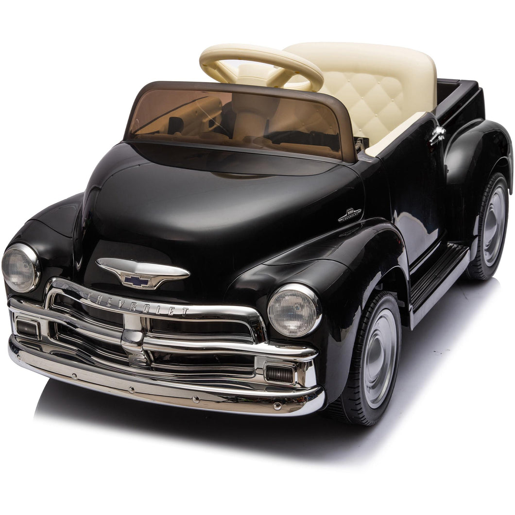 iRerts Black 12V Chevrolet 3100 Powered Ride on Cars with Remote Control, Electric Car for Kids with Bluetooth, Music, USB Port, LED Light, 4 Wheels Kids Ride on Toys for Toddlers Boys Girls 3-6 Ages