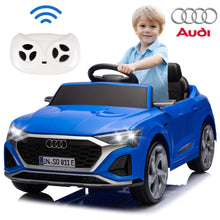 Load image into Gallery viewer, Ride on Toy Car Kids for Boys Girls, Licensed Audi SQ8 12V Ride on Cars with Remote Control, Battery Powered Electric Vehicle Car for Kids with Music, LED Lights, 3 Speed, 4 Wheeler, Blue
