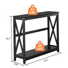 Load image into Gallery viewer, iRerts Console Tables for Entryway, Couch Table Behind Sofa Hallway Table, Narrow Sofa Table with Metal Legs, Classic Entryway Table for Home, Hallway, Living Room, Bedroom, Light Walnut
