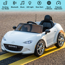 Load image into Gallery viewer, Electric Cars for Kids, Licensed MAZDA MX-5 RF 12V Ride on Cars, Electric Ride on Vehicles with Remote Control, Bluetooth, LED Lights, Music, USB, MP3, Battery Powered Ride on Toys for Kids 3-6 Ages
