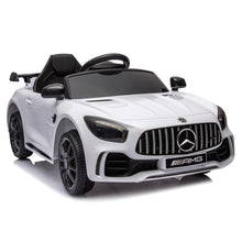 Load image into Gallery viewer, iRerts 12 Volt Ride on Toys for Toddlers, Licensed Mercedes Benz Ride On Car with Remote Control, Battery Powered Kids Electric Car with Music, USB/AUX/SD Ports, LED Lights, 4 Wheel Suspension, White
