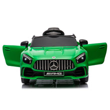 Load image into Gallery viewer, iRerts 12 Volt Ride on Toys for Toddlers, Licensed Mercedes Benz Ride On Car with Remote Control, Battery Powered Kids Electric Car with Music, USB/AUX/SD Ports, LED Lights, 4 Wheel Suspension, Black
