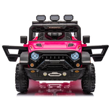 Load image into Gallery viewer, iRerts 24V Ride on PickUp Truck with Remote Control, 4WD Battery Powered Ride on Car with Bluetooth Music, USB/AUX Port, Rear Storage Box, LED Lights, Ride on Toys for Kids Boys Girls Gift, Pink
