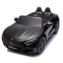 Load image into Gallery viewer, 24V Ride on Cars with Remote Control, Mercedes-Benz SL63 Ride on Toys with Bluetooth Music, LED Light, 4 Wheels Suspension, Battery Powered Electric Car for Kids Boys Girls 3-8 Years Old Gifts, Black
