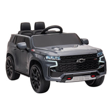 Load image into Gallery viewer, iRerts 12V Battery Powered Ride on Cars with Remote Control, Licensed Chevrolet Tahoe Kids Electric Cars for 3-6 Ages Kids Gift, Ride On Toy with Bluetooth, Music, MP3/USB/AUX Port, LED Light, Gray
