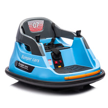 Load image into Gallery viewer, iRerts 12V Bumper Car for Kids Toddlers, Battery Powered Bumper Car Ride On Toys with Remote Control, Bluetooth, Music, Flashing Lights, Toddler Ride on Cars for 1.5-5 Year Old Boys Girls, Blue
