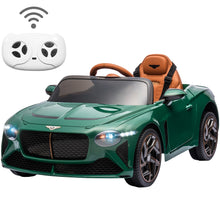 Load image into Gallery viewer, 12V Ride On Car with Remote Control, Licensed Bentley Mulsanne Kids Electric Car with Bluetooth, Music, USB, MP3, LED Light, Battery Powered Electric Ride On Vehicle for Boy Girl Birthday Gift, Green
