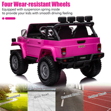 Load image into Gallery viewer, 2 Seater 24v Ride on Trucks, Toyota FJ40 Ride on Car with Remote Control, Battery Powered Ride on Toys with Bluetooth, FM Radio, USB Port and Music, Electric Cars for Kids Boys Girls Gift, Pink
