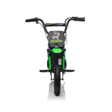 Load image into Gallery viewer, iRerts 24V Ride On Motocross Motorcycle, Kids Electric Dirt Bike for Boys 8-12, Kids Motorcycle with Dual Suspension, MP3 Player, Speeds up to 14.29MPH, Green
