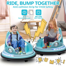 Load image into Gallery viewer, iRerts 12V Bumper Cars for Kids, Bumper Car Ride on with Remote Control, Battery Powered Kids Ride on Toys for 2-5 Year Old Boys Girls, Kids Electric Cars with Bluetooth, Music, LED Light, Blue
