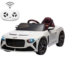 Load image into Gallery viewer, 12V Ride On Car with Remote Control, Licensed Bentley Mulsanne Kids Electric Car with Bluetooth, Music, USB, MP3, LED Light, Battery Powered Electric Ride On Vehicle for Boy Girl Birthday Gift, White
