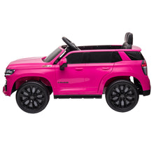 Load image into Gallery viewer, iRerts 12V Battery Powered Ride on Cars with Remote Control, Licensed Chevrolet Tahoe Kids Electric Cars for 3-6 Ages Kids Gift, Ride On Toy with Bluetooth, Music, MP3/USB/AUX Port, LED Light, Pink
