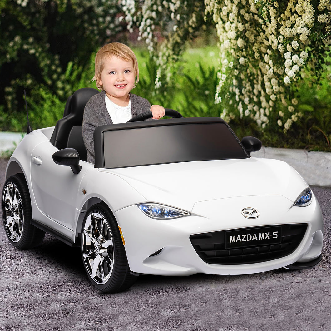 Electric Cars for Kids, Licensed MAZDA MX-5 RF 12V Ride on Cars, Electric Ride on Vehicles with Remote Control, Bluetooth, LED Lights, Music, USB, MP3, Battery Powered Ride on Toys for Kids 3-6 Ages