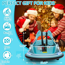 Load image into Gallery viewer, iRerts 12V Bumper Cars for Kids, Bumper Car Ride on with Remote Control, Battery Powered Kids Ride on Toys for 2-5 Year Old Boys Girls, Kids Electric Cars with Bluetooth, Music, LED Light, Blue
