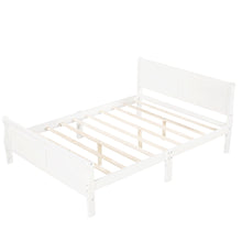 Load image into Gallery viewer, iRerts Wood Full Platform Bed Frame, Modern Full Bed Frame with Headboard, Full Size Wood Platform Bed with Wooden Slat Support, No Box Spring Needed, Easy Assembly, White
