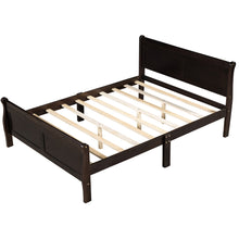 Load image into Gallery viewer, iRerts Wood Queen Platform Bed Frame, Modern Queen Bed Frame with Headboard, Queen Size Wood Platform Bed with Wooden Slat Support, No Box Spring Needed, Easy Assembly, Espresso

