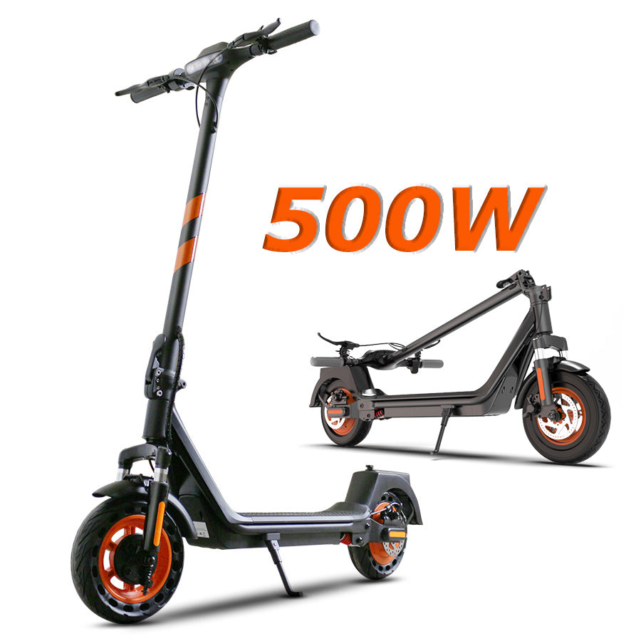 iRerts Adult Electric Scooter, 500W Portable Folding Electric Scooters with Double Braking System, LED Display, 3 Speed, 10