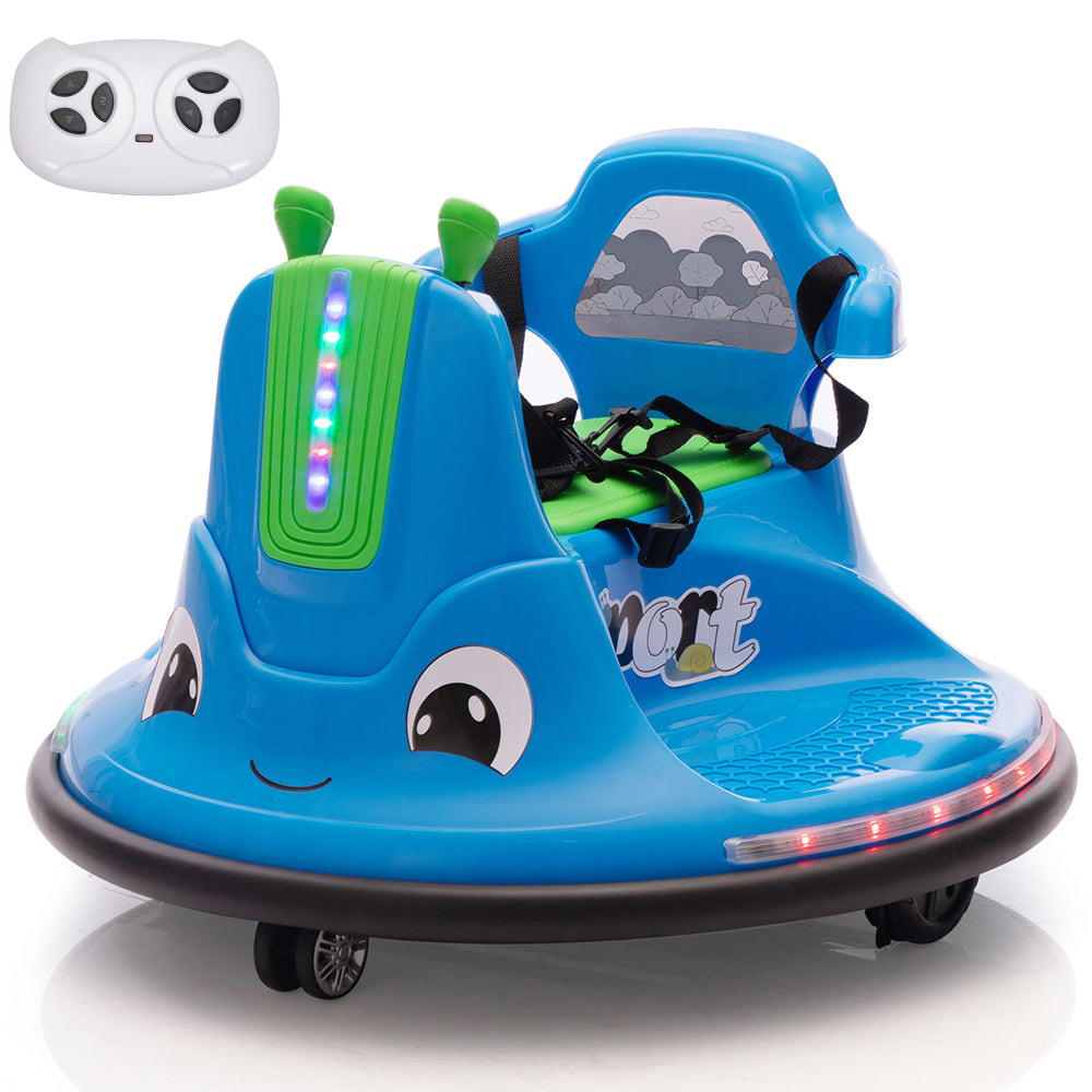 iRerts 12 Volt Bumper Car for Kids Toddlers, Battery Powered Ride On Bumper Car with Remote Control, Kids Ride on Toys for 3-8 Year Old Boys Girls, Baby Bumper Car with Music, Flashing Lights