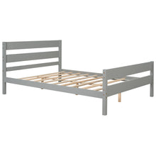 Load image into Gallery viewer, iRerts Wood Full Size Bed Frame with Headboard and Footboard, Modern Full Platform Bed Frame for Adults Teens Kids with Slat Support, Full Size Bed Frame for Bedroom, No Box Spring Needed, Grey
