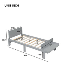 Load image into Gallery viewer, iRerts Twin Bed Frame with Headboard and Footboard Bench, Twin Size Bed Frame for Kids Teen Adult
