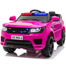 Load image into Gallery viewer, 12V Ride on Police Cars with Remote Control, iRerts Battery Powered Electric Vehicles for Kids Boys Girls Gifts, Kids Ride on Toys with Siren and Music, Kids Electric Cars for 3-5 Years Old, Pink
