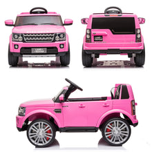 Load image into Gallery viewer, iRerts Pink 12V Landrover Powered Ride On Cars with Remote Control, Ride on Toys Kids Electric Cars with USB AUX MP3 Player for Kids Boys Girls 3-5 Ages Gifts

