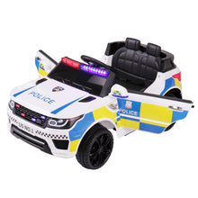 Load image into Gallery viewer, 12V Ride on Police Cars with Remote Control, iRerts Battery Powered Electric Vehicles for Kids Boys Girls Gifts, Kids Ride on Toys with Siren and Music, Kids Electric Cars for 3-5 Years Old, White
