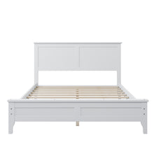 Load image into Gallery viewer, iRerts Full Size Bed Frame with Headboard, Wood Full Platform Bed Frame for Adults Teens Kids Bedroom, Modern Platform Bed Frame Full Size with Slats Support, No Box Spring Needed, White
