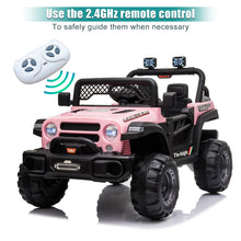 Load image into Gallery viewer, iRerts 12V Kids Ride on Truck, Kids Electric Cars with Remote Control, Battery Powered Ride On Cars Toys for Boys Girls Kids Birthday Gift, Electric Ride On Vehicle with AUX Outlet
