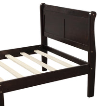 Load image into Gallery viewer, iRerts Platform Bed Frame Twin, Wood Twin Platform Bed Frame with Headboard and Footboard, Modern Twin Size Bed Frame with Wooden Slat Support, Twin Bed Frame No Box Spring Needed, Espresso
