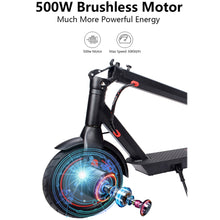 Load image into Gallery viewer, Electric Scooter for Adults, iRerts 500W Electric Scooter with 10&quot; Air Tire, 19 Mph Top Speed, 34 Miles Long-Range, Portable Folding Commuting Scooter for Adults with App and LED Display, Black
