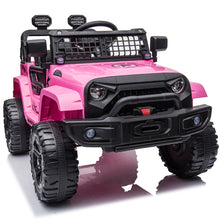 Load image into Gallery viewer, iRerts Pink 12v Black Battery Powered Ride on Car Toys for Girls Boys, Electric Truck Riding Toys with Remote Control LED Lights, MP3 Player
