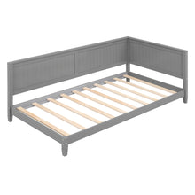 Load image into Gallery viewer, iRerts Twin Daybed, Wood Twin Bed Frame with Headboard and Sideboard, Twin Sofa Bed Frame Daybed with Slat Support, No Box Spring Needed, Twin Size Daybed Frame for Living Room Bedroom, Gray
