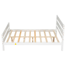 Load image into Gallery viewer, iRerts Full Platform Bed Frame, Solid Wood Full Bed Frame with Headboard, Footboard, Wood Slat Support, Modern Full Size Bed Frame No Box Spring Needed for Bedroom, Kids Room, Apartment, White
