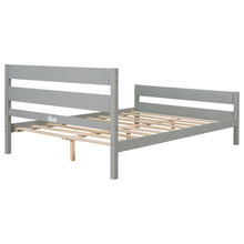 Load image into Gallery viewer, iRerts Wood Full Size Bed Frame with Headboard and Footboard, Modern Full Platform Bed Frame for Adults Teens Kids with Slat Support, Full Size Bed Frame for Bedroom, No Box Spring Needed, Grey
