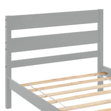 Load image into Gallery viewer, iRerts Twin Bed Frames for Kids Adults, Wood Twin Bed Frames with Headboard, Footboard, Twin Platform Bed with Slats Support, Bed Frame Twin Size for Dorms, Guest Rooms, No Box Spring Needed, Gray
